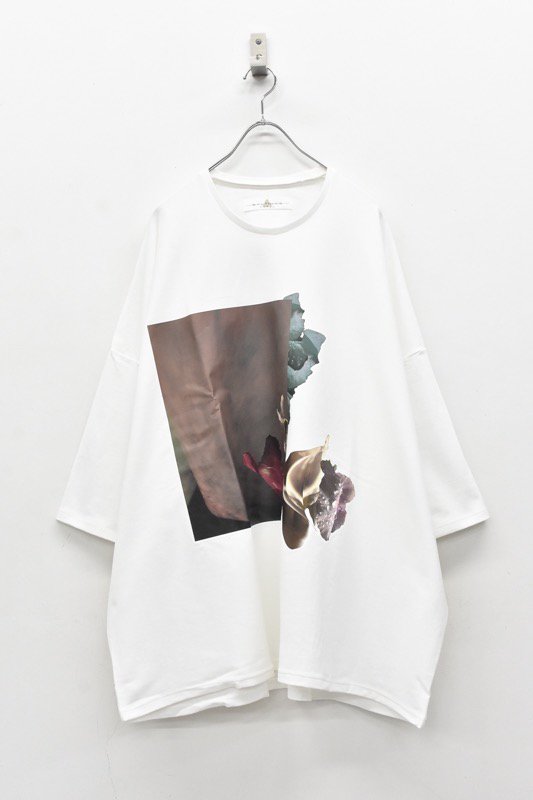 再入荷 BALMUNG / プリントビッグTシャツ - はな 白 - CRACKFLOOR WEBSHOP