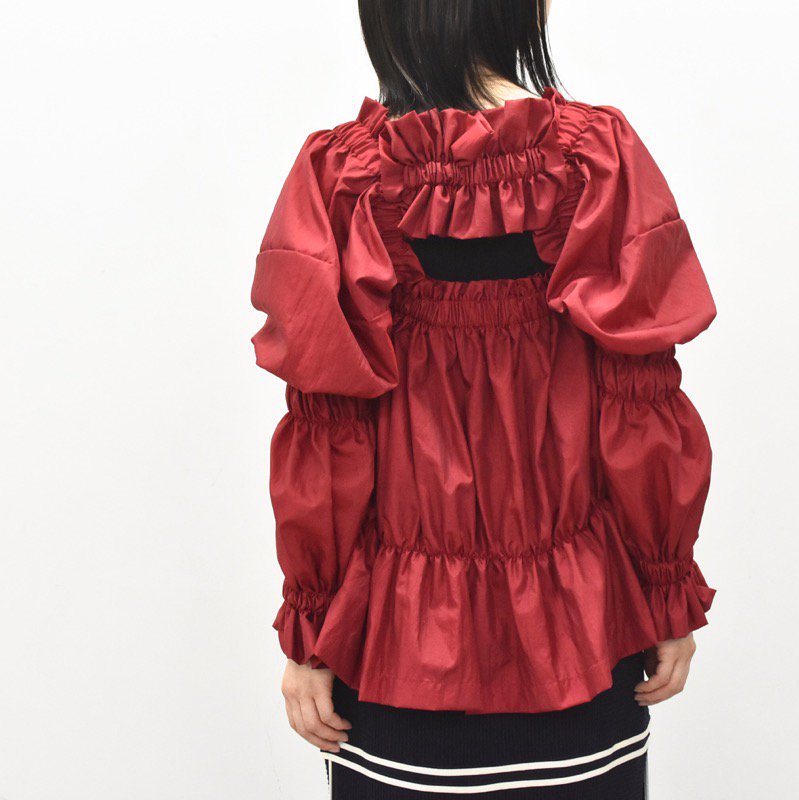 HOUGA / kiki blouse - RED - CRACKFLOOR WEBSHOP