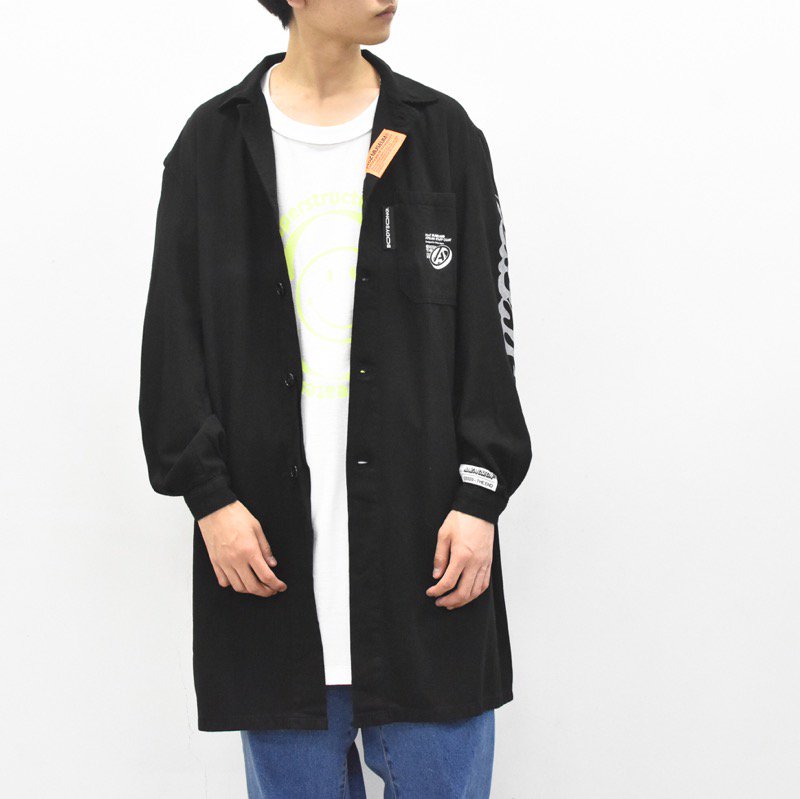 BODYSONG. / AtoZ MILITARY COAT GOT BS - DYED BLACK - CRACKFLOOR WEBSHOP