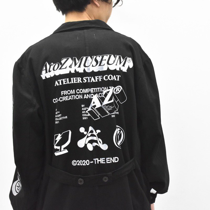 BODYSONG. / AtoZ MILITARY COAT GOT BS - DYED BLACK - CRACKFLOOR WEBSHOP