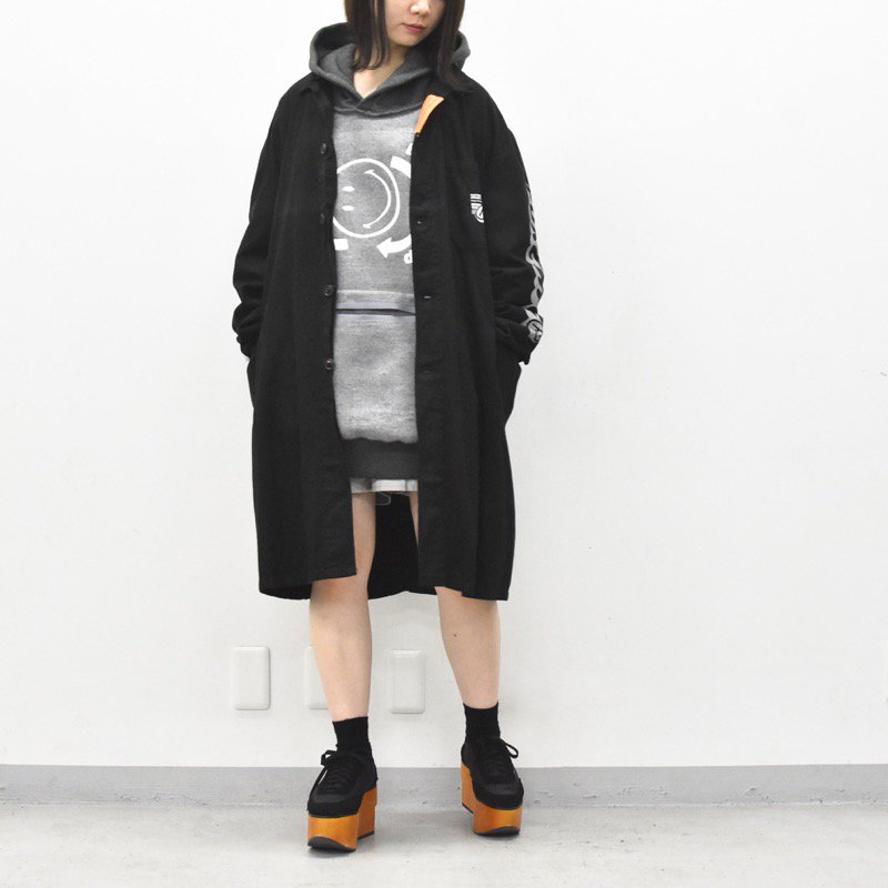 BODYSONG. / AtoZ MILITARY COAT GOT BS - DYED BLACK - CRACKFLOOR WEBSHOP