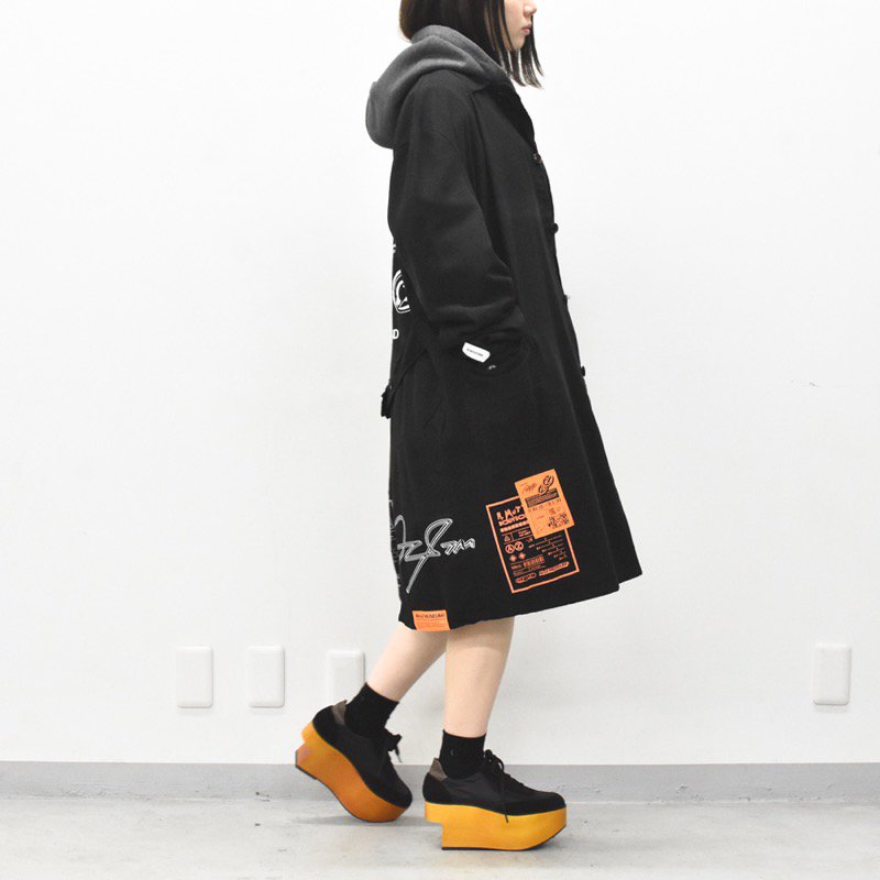 BODYSONG. / AtoZ MILITARY COAT GOT BS - DYED BLACK - CRACKFLOOR WEBSHOP