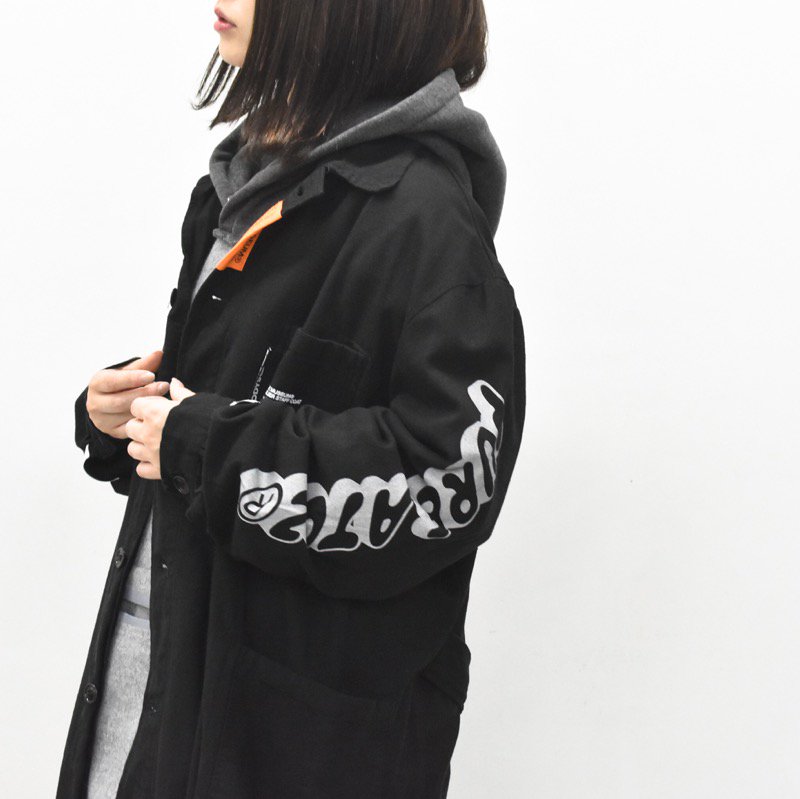 BODYSONG. / AtoZ MILITARY COAT GOT BS - DYED BLACK - CRACKFLOOR WEBSHOP