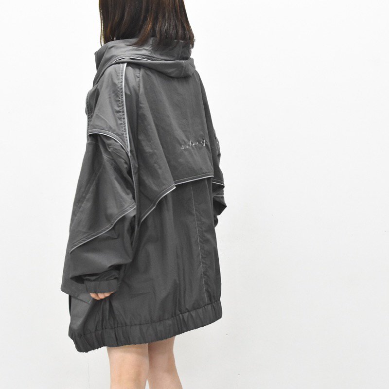 再入荷 BALMUNG / ベーシック重ねハイネックビッグパーカー - 濃灰 - CRACKFLOOR WEBSHOP