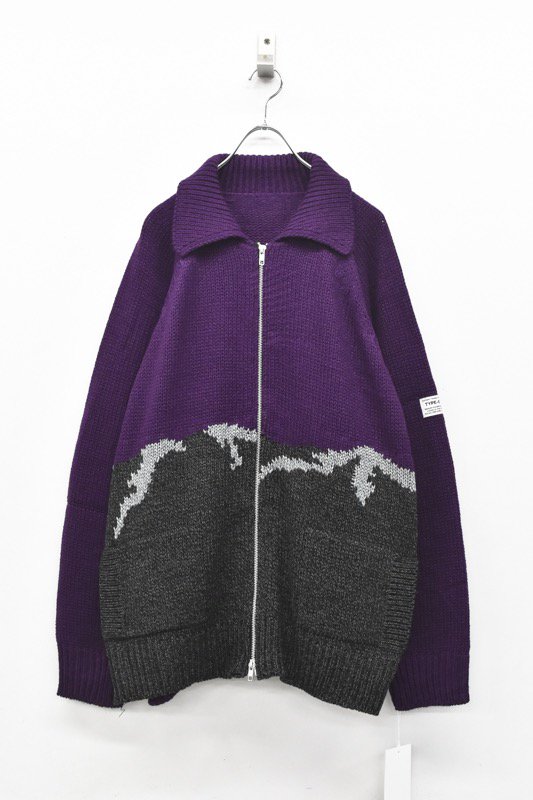 elephant TRIBAL fabrics / William Cowichan sweater - PURPLE