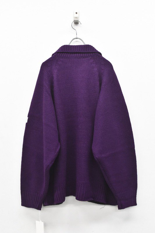 elephant TRIBAL fabrics / William Cowichan sweater - PURPLE