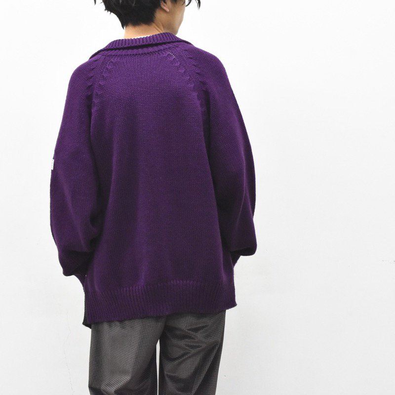 elephant TRIBAL fabrics / William Cowichan sweater - PURPLE