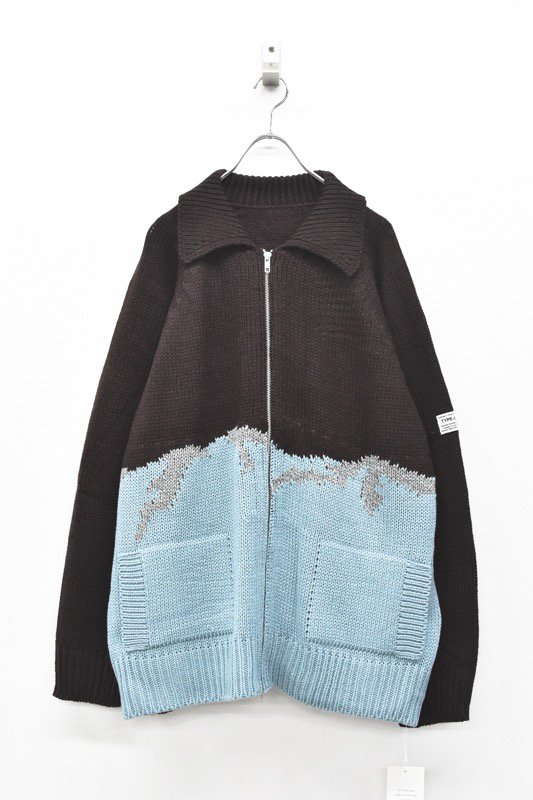 elephant TRIBAL fabrics / William Cowichan sweater - BROWN ...