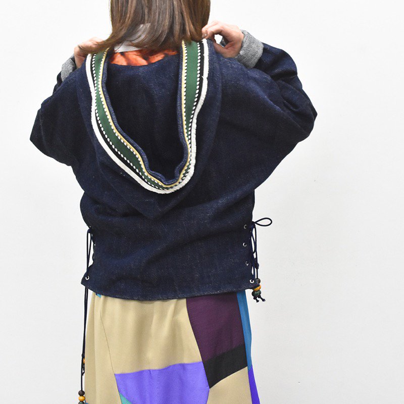 NON TOKYO / DENIM ETHNIC PULLOVER - INDIGO - CRACKFLOOR WEBSHOP