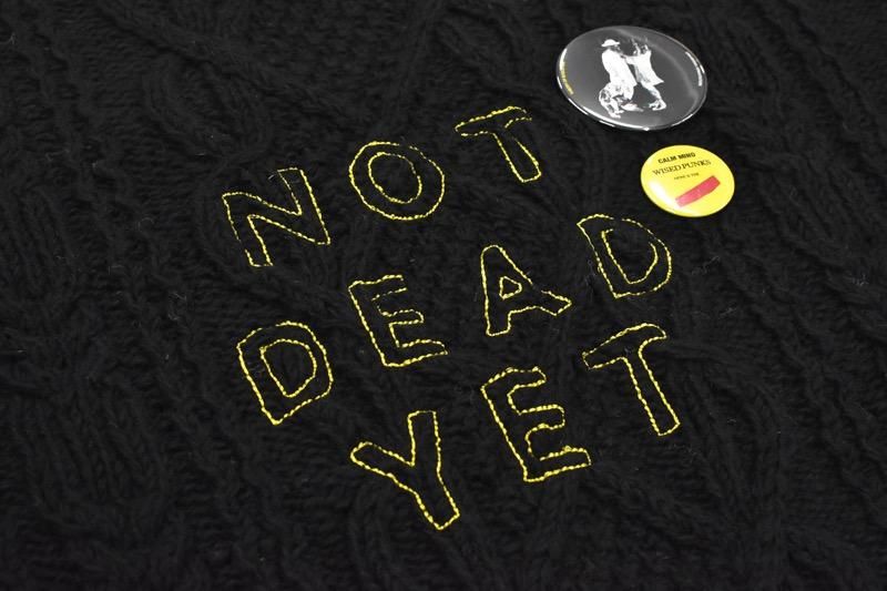 STOF / NOT DEAD YET Alan Sweater - BLACK - CRACKFLOOR WEBSHOP