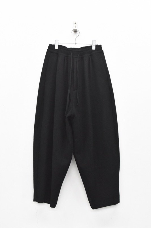 My Beautiful Landlet / SUPER 100's WOOL MOSSA EASY PANTS - BLACK