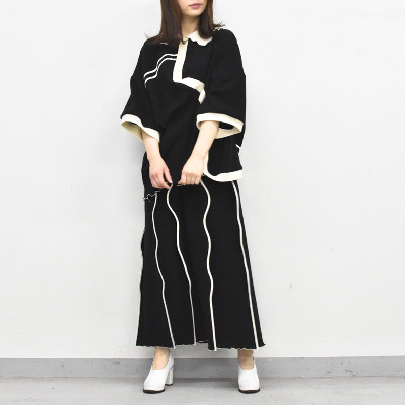 HOUGA / rally skirt - BLACK - CRACKFLOOR WEBSHOP