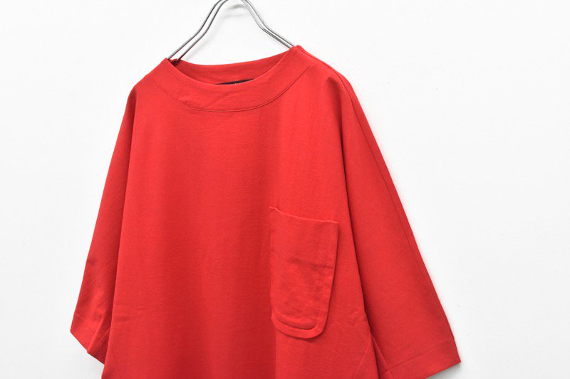 My Beautiful Landlet / OPEN END JERSEY OVERSIZED POCKET T-SHIRT - RED -  CRACKFLOOR WEBSHOP