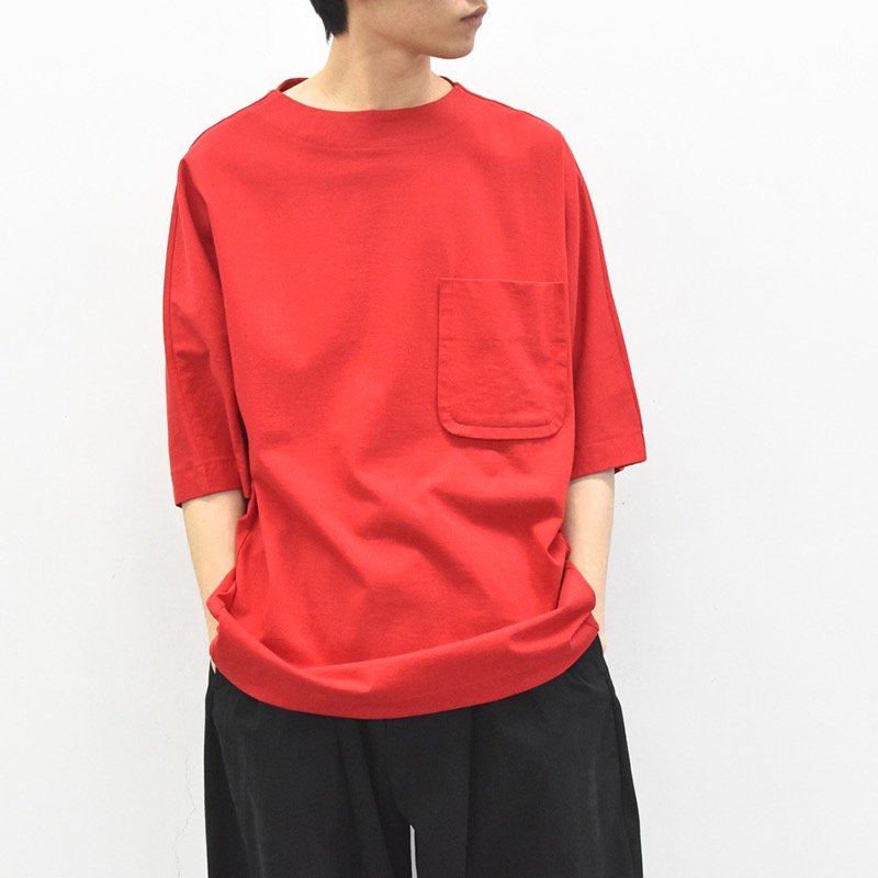 My Beautiful Landlet / OPEN END JERSEY OVERSIZED POCKET T-SHIRT - RED -  CRACKFLOOR WEBSHOP