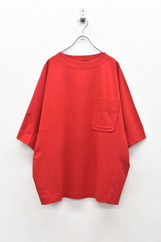 My Beautiful Landlet / OPEN END JERSEY OVERSIZED POCKET T-SHIRT - RED