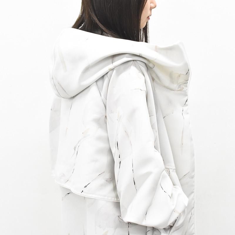 BALMUNGグラフィックハイネックビッグパーカー Misty white BALMUNGグラフィックハイネックビッグパーカー Misty white