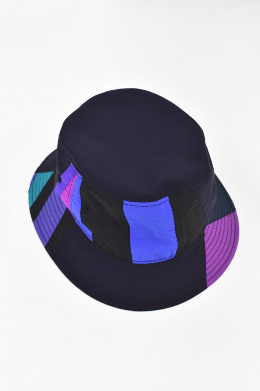 YEAH RIGHT!! / CUT AND CONNECTED TENCEL BUCKET HAT - NAV