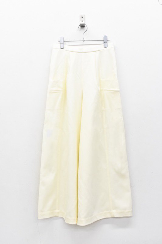 先行予約 YUKI SHIMANE / Saxony stretch pants - WHITE
