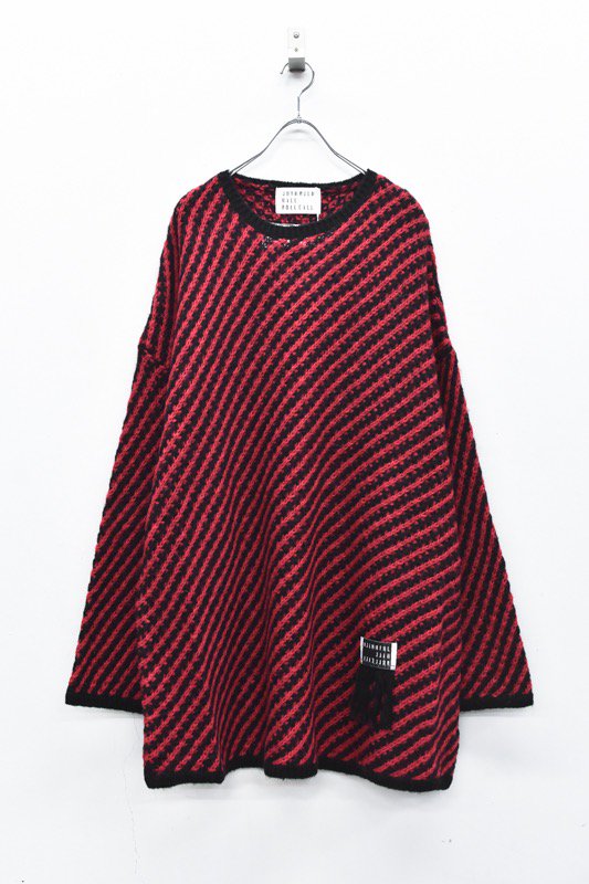 JUVENILE HALL ROLLCALL / 1790 DISTORTION KNIT TUNIC - BLACK/D.RED