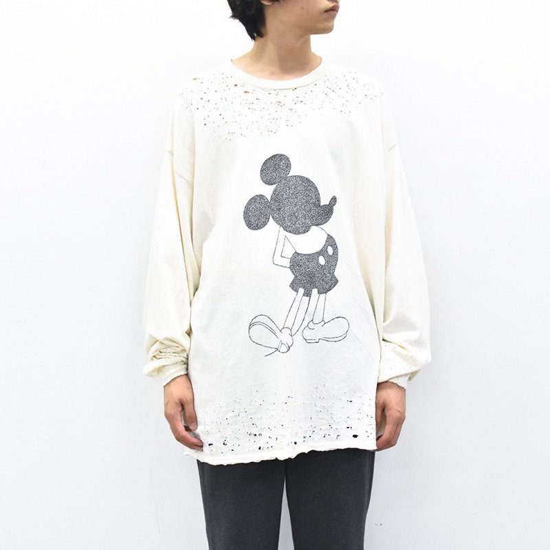 NKGW / CRASH T-SHIRT by T.FURUYAMA MOUSE - BEIGE - CRACKFLOOR WEBSHOP