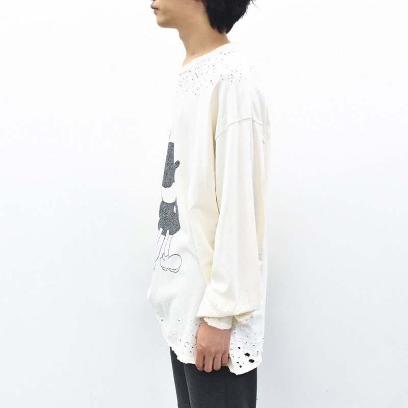 NKGW / CRASH T-SHIRT by T.FURUYAMA MOUSE - BEIGE - CRACKFLOOR WEBSHOP