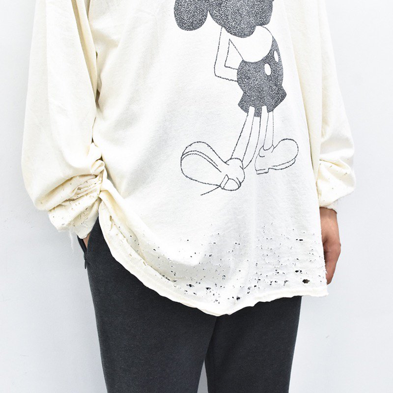 NKGW / CRASH T-SHIRT by T.FURUYAMA MOUSE - BEIGE - CRACKFLOOR WEBSHOP