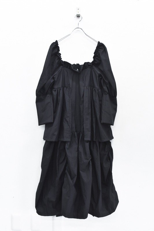 HOUGA / draggy dress - BLACK