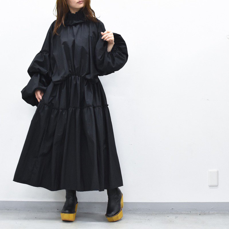 HOUGA / kiki dress - BLACK - CRACKFLOOR WEBSHOP