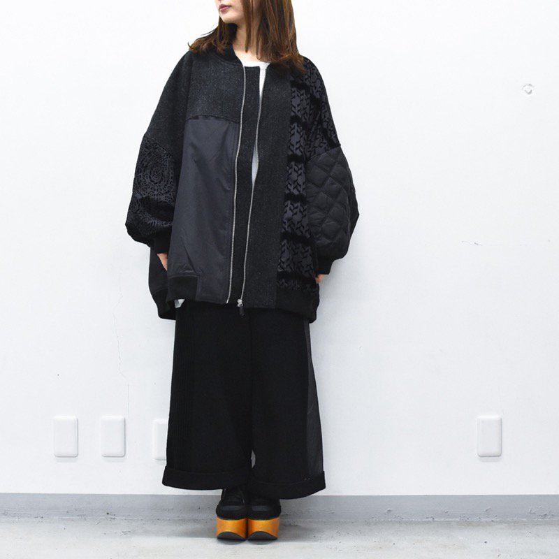 STOF / Melting Textile Blouson - BLACK - CRACKFLOOR WEBSHOP