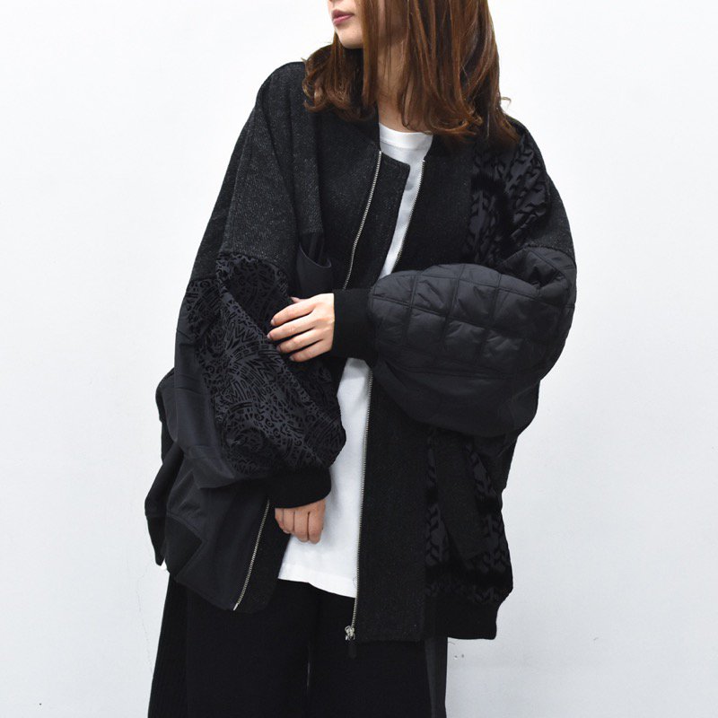 STOF / Melting Textile Blouson - BLACK - CRACKFLOOR WEBSHOP