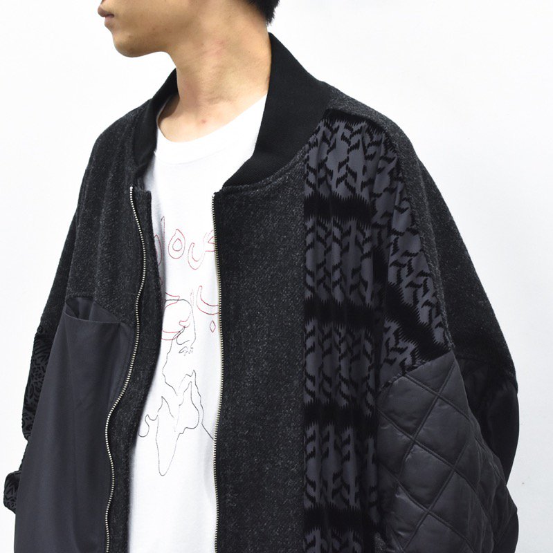 STOF / Melting Textile Blouson - BLACK - CRACKFLOOR WEBSHOP