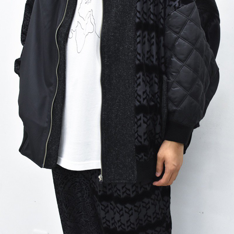 STOF / Melting Textile Blouson - BLACK - CRACKFLOOR WEBSHOP