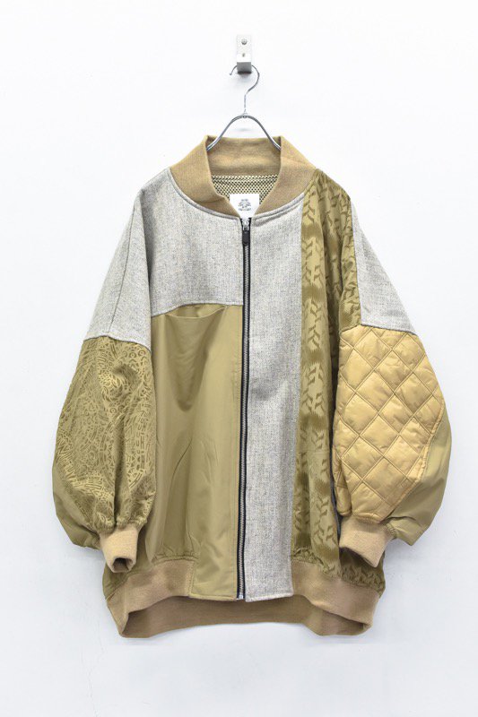 STOF / Melting Textile Blouson - BEGE - CRACKFLOOR WEBSHOP