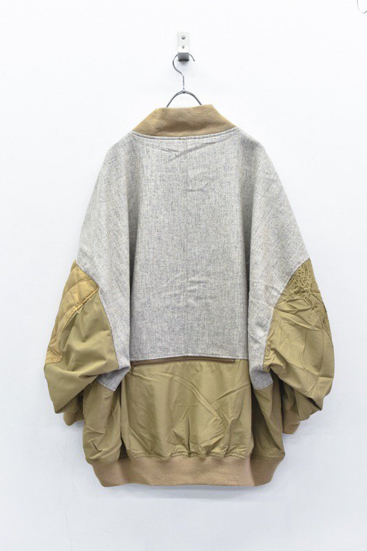 STOF / Melting Textile Blouson - BEGE - CRACKFLOOR WEBSHOP