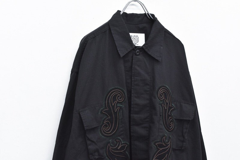 elephant TRIBAL fabrics / Code Embroidery BDU Jacket - BLACK - CRACKFLOOR  WEBSHOP