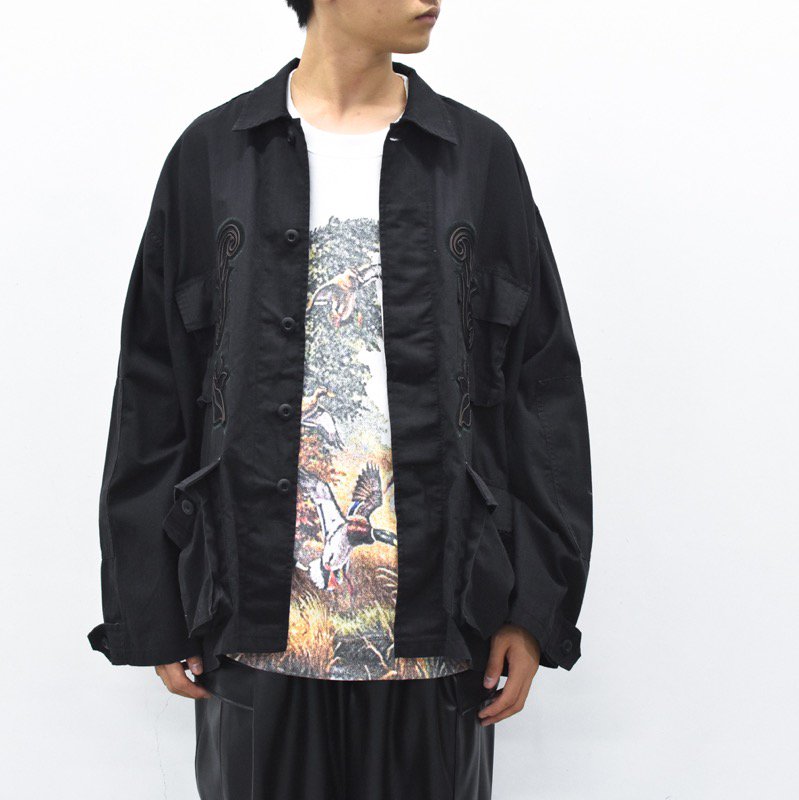 elephant TRIBAL fabrics / Code Embroidery BDU Jacket - BLACK - CRACKFLOOR  WEBSHOP