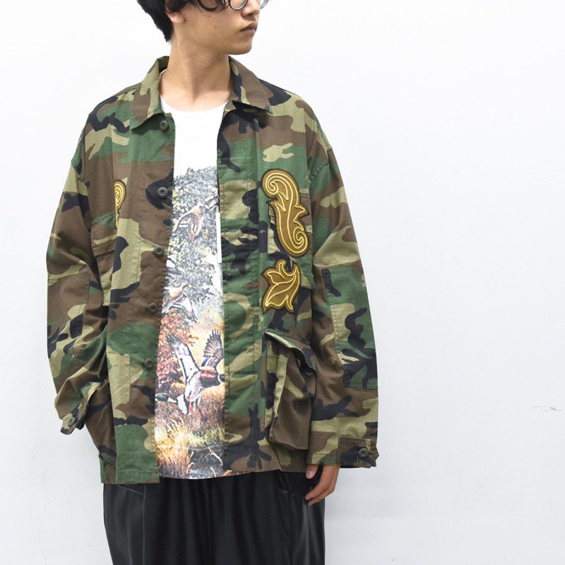 elephant TRIBAL fabrics / Code Embroidery BDU Jacket - WOODLAND -  CRACKFLOOR WEBSHOP