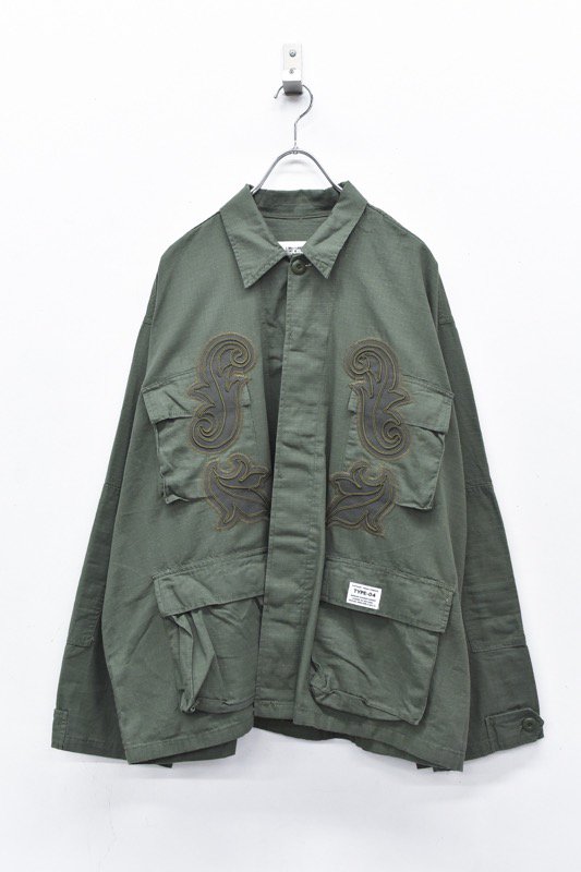 elephant TRIBAL fabrics / Code Embroidery BDU Jacket - KHAKI - CRACKFLOOR  WEBSHOP