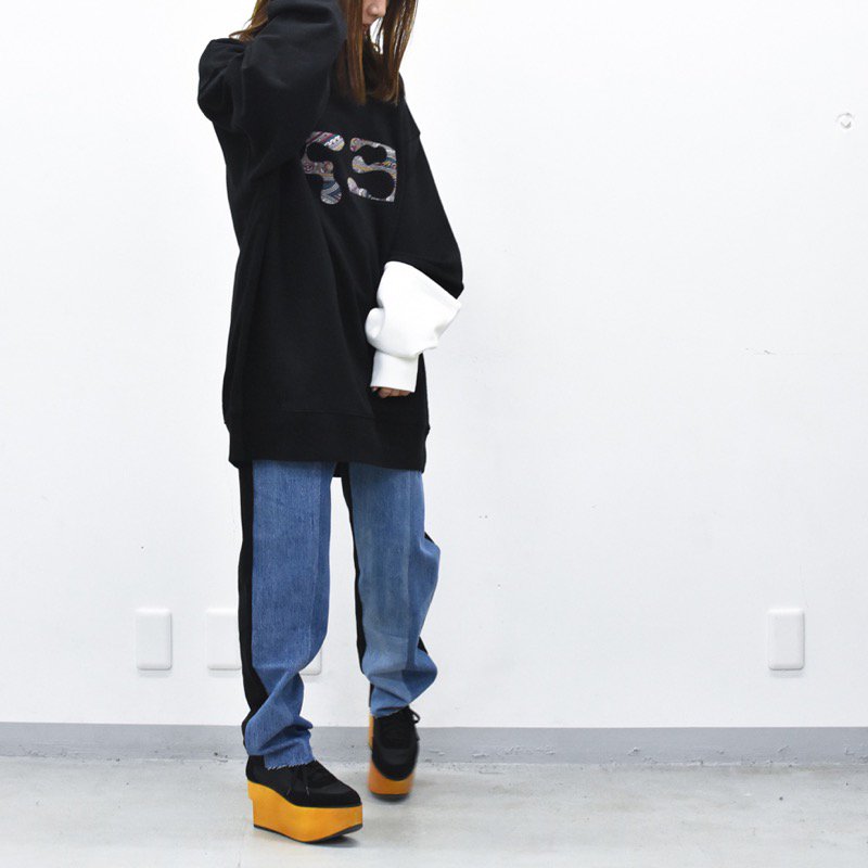 YEAH RIGHT!! / SLIT SWEAT PT - BLACK - CRACKFLOOR WEBSHOP