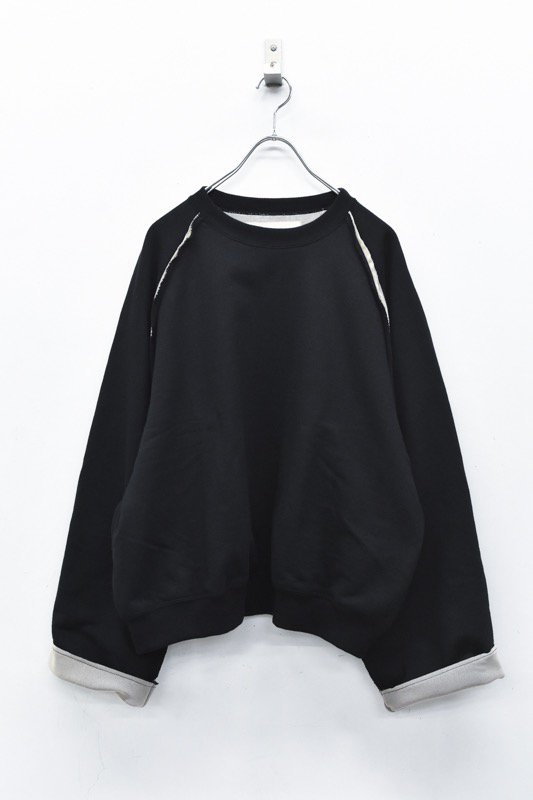 NKGW / REVERSIBLE IN-SIDE OUT SWEAT - BLACK/IVOLY - CRACKFLOOR WEBSHOP