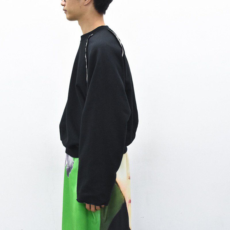 NKGW / REVERSIBLE IN-SIDE OUT SWEAT - BLACK/IVOLY - CRACKFLOOR WEBSHOP