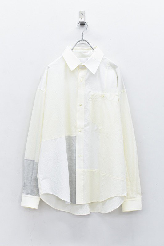 YOUN / Collage Textile Shirt - GREY