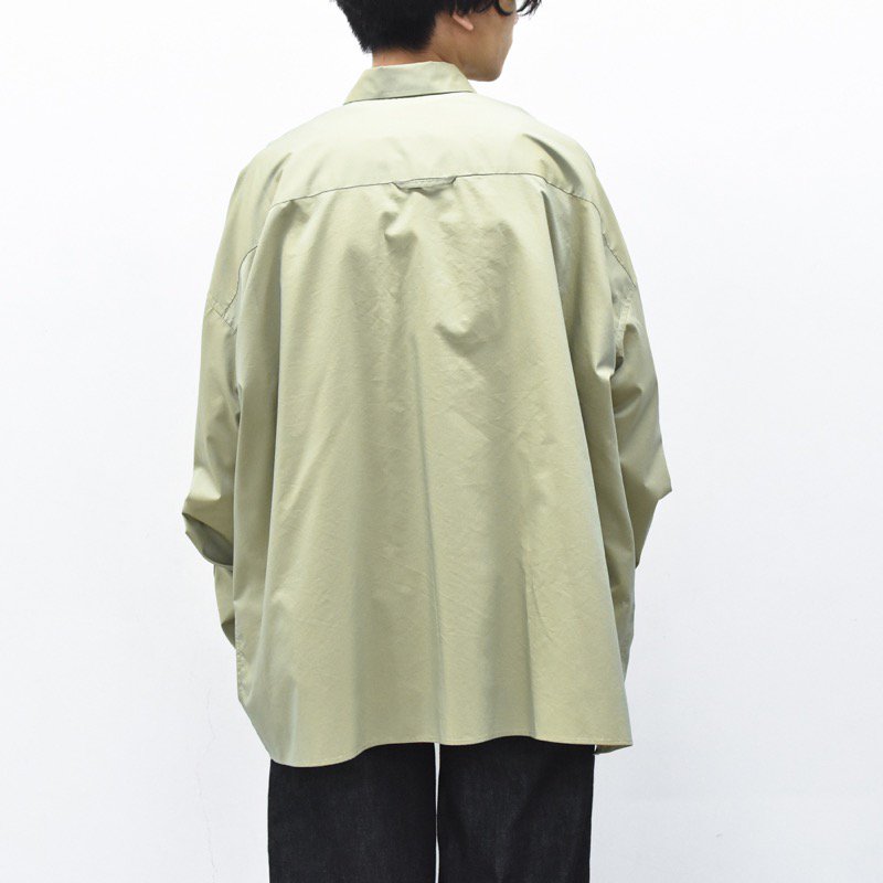 Dulcamara / タックアップLスリーブシャツ - LIGHT KHAKI - CRACKFLOOR WEBSHOP