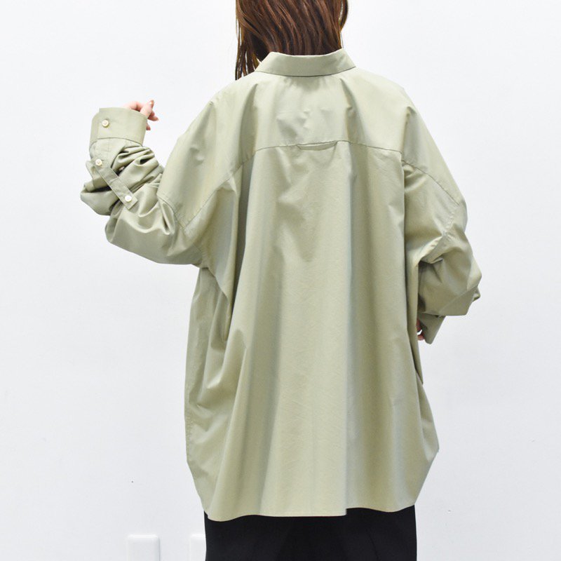 Dulcamara / タックアップLスリーブシャツ - LIGHT KHAKI - CRACKFLOOR WEBSHOP