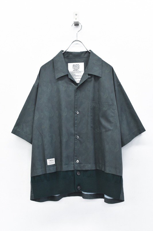 先行予約 elephant TRIBAL fabrics / Knit Docking OC Shirt (DRY)