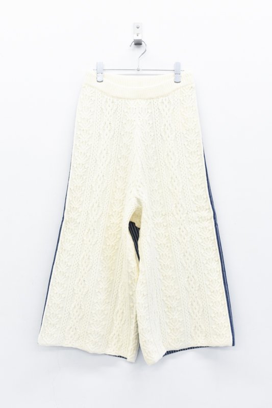 bedsidedrama / Chef knit pants - WHITE