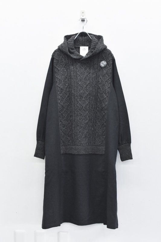 STOF / Knit Parka Dress - CHARCOAL