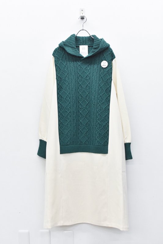 STOF / Knit Parka Dress - GREEN