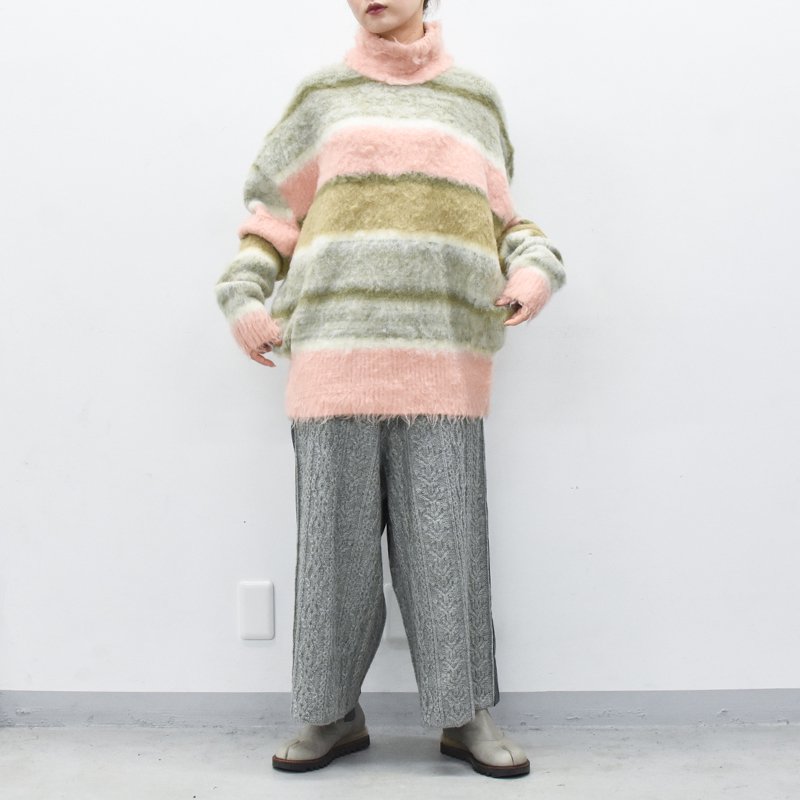 SESSIONS by STORAMA / Dragon border turtle sweater - PINK 