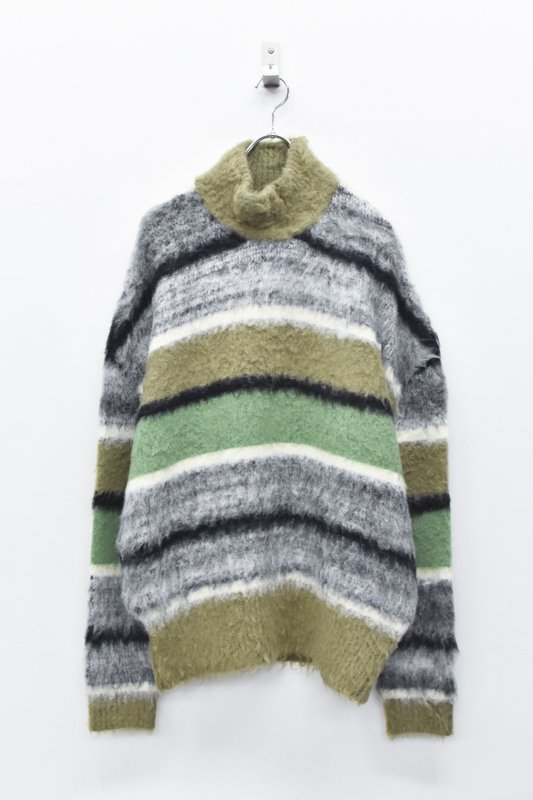 SESSIONS by STORAMA / Dragon border turtle sweater - OLIVE